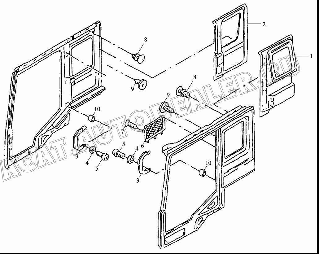 Внутренняя панель левая DZ1644610011 для Shaanxi SX3255NR384 (6x4), SX3315DR326, SX3315DV326 (8x4)