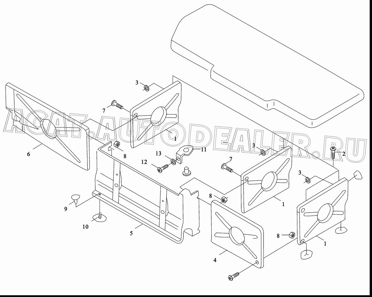 Перегородка DZ1644570031 для Shaanxi SX3255NR384 (6x4), SX3315DR326, SX3315DV326 (8x4)