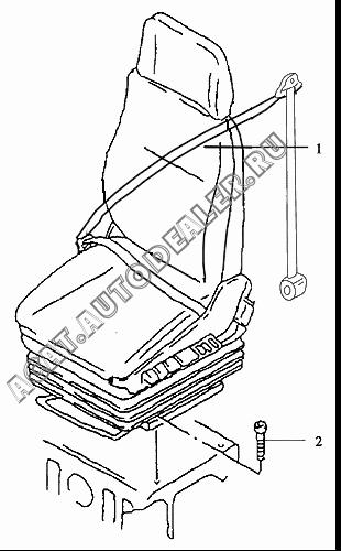 Сиденье левое в сборе DZ13241510010 для Shaanxi SX3255NR384 (6x4), SX3315DR326, SX3315DV326 (8x4)