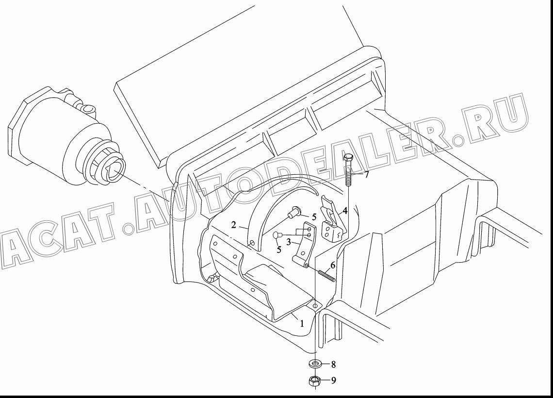 Кронштейн 81.66937.2023 для Shaanxi SX3255NR384 (6x4), SX3315DR326, SX3315DV326 (8x4)