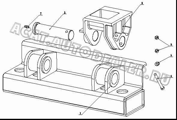 Башмак ZS30100030 для Shaanxi SX3255NR384 (6x4), SX3315DR326, SX3315DV326 (8x4)