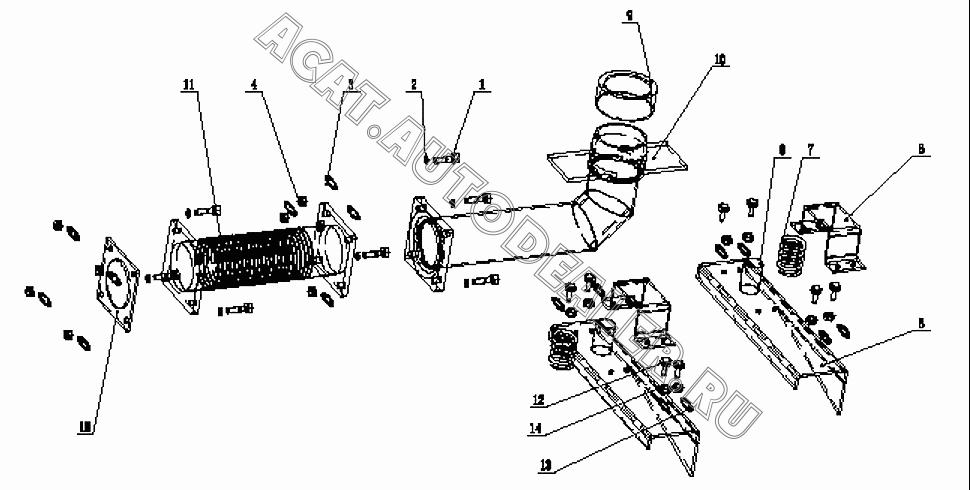 Поперечина левая ZS34000002 для Shaanxi SX3255NR384 (6x4), SX3315DR326, SX3315DV326 (8x4)