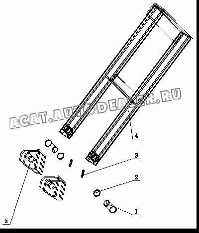 Палец ZS30100116 для Shaanxi SX3255NR384 (6x4), SX3315DR326, SX3315DV326 (8x4)