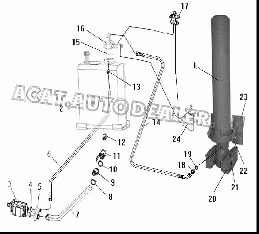 Шестеренчатый насос KPQ-100 для Shaanxi SX3255NR384 (6x4), SX3315DR326, SX3315DV326 (8x4)