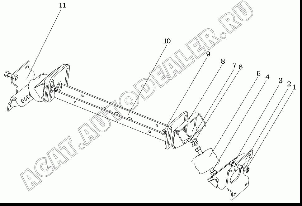 Буфер DZ9114590125 для Shaanxi SX4185NT361, SX4185NV361, SX4255NT324, SX4255NV324