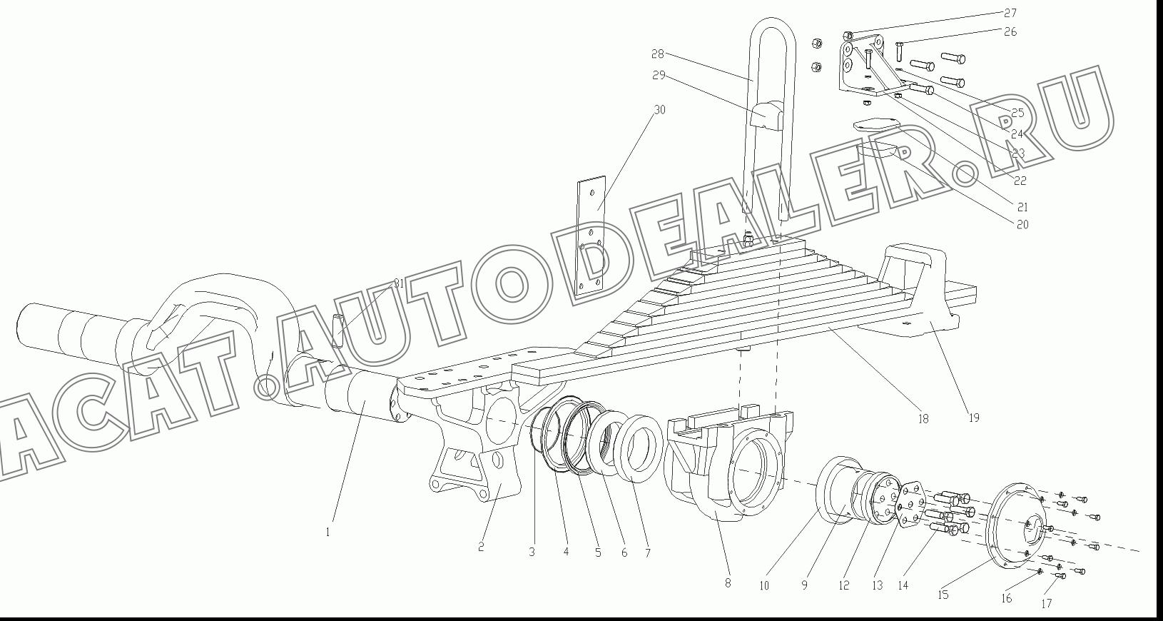 Кронштейн передний правый DZ9114520033 для Shaanxi SX4185NT361, SX4185NV361, SX4255NT324, SX4255NV324