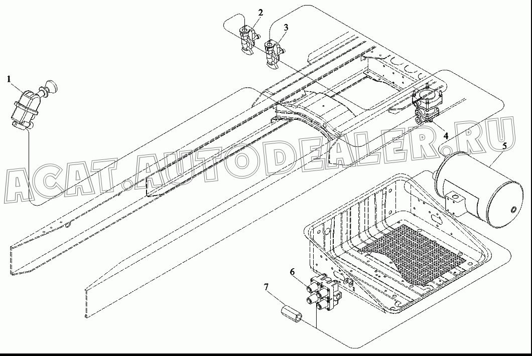 Клапан управления тормозами прицепа AZ9100360007 для Shaanxi SX4185NT361, SX4185NV361, SX4255NT324, SX4255NV324