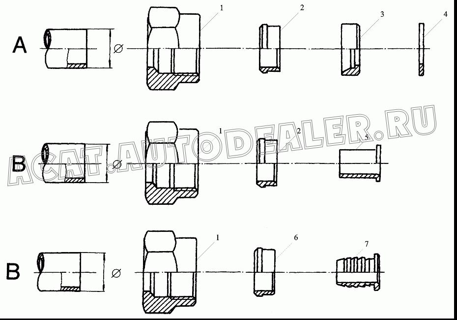 Втулка 900.0355.9564 для Shaanxi SX4185NT361, SX4185NV361, SX4255NT324, SX4255NV324