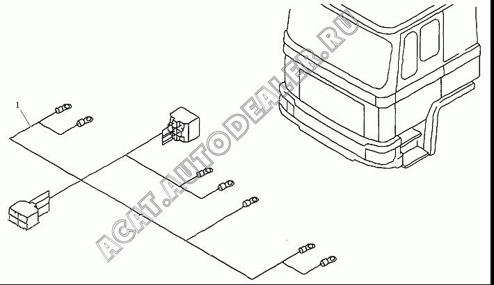 Жгут проводов предупреждающей лампы DZ9100776217 для Shaanxi SX4185NT361, SX4185NV361, SX4255NT324, SX4255NV324