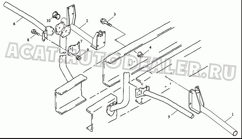 Упор крыла заднего левого в сборе DZ1640230250 для Shaanxi SX4185NT361, SX4185NV361, SX4255NT324, SX4255NV324