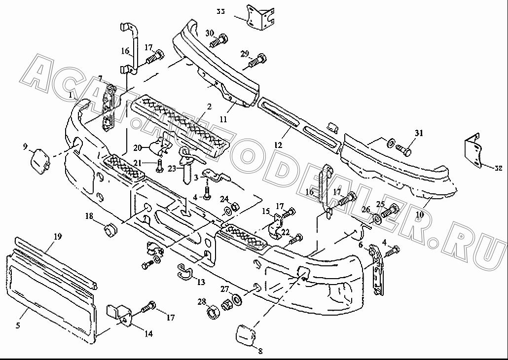 Буфер DZ93189932011 для Shaanxi SX4185NT361, SX4185NV361, SX4255NT324, SX4255NV324