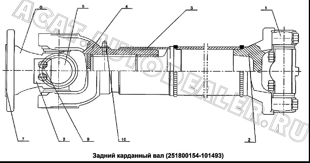 Universal Joint Cross Shaft G5-7126 для Mitsuber ML541N