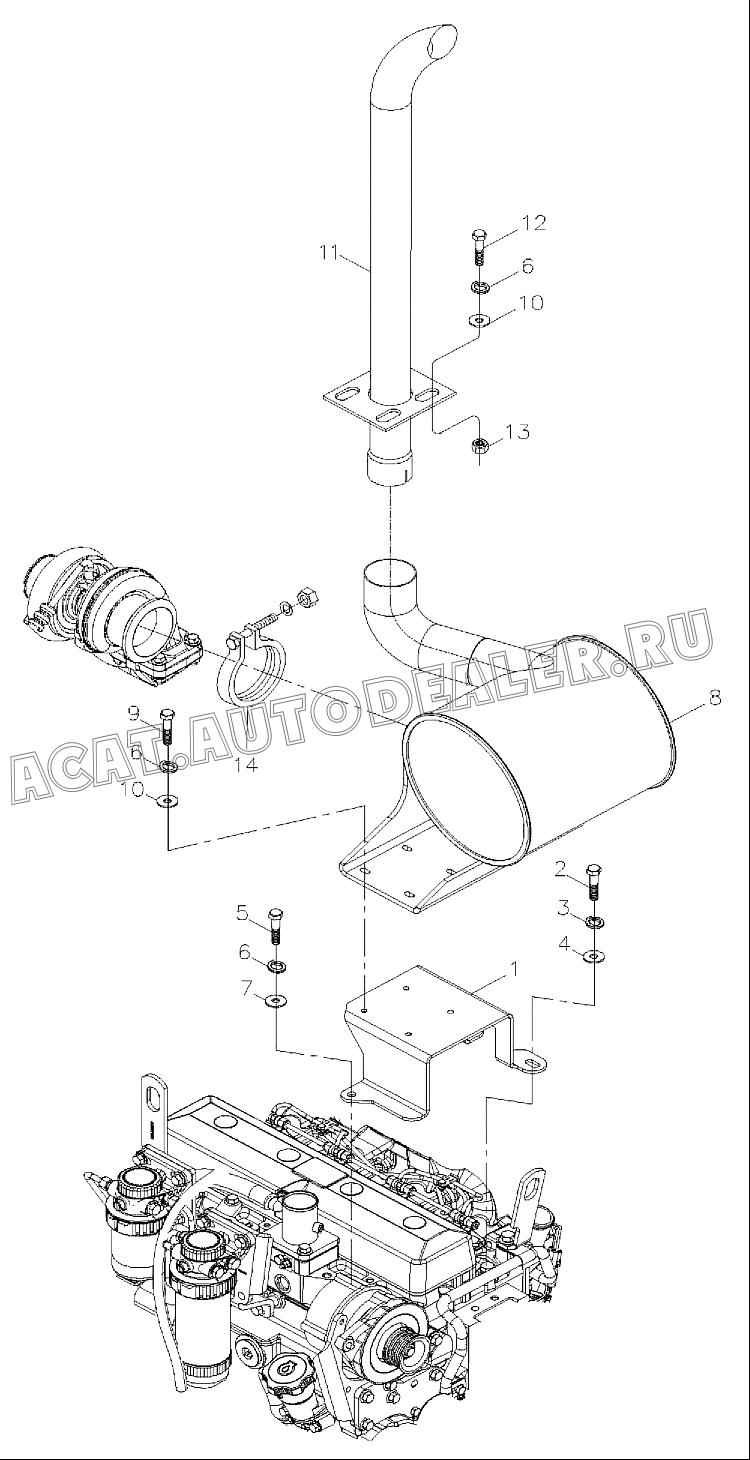 Шумоглушитель 203132001 для Mitsuber MLE88S