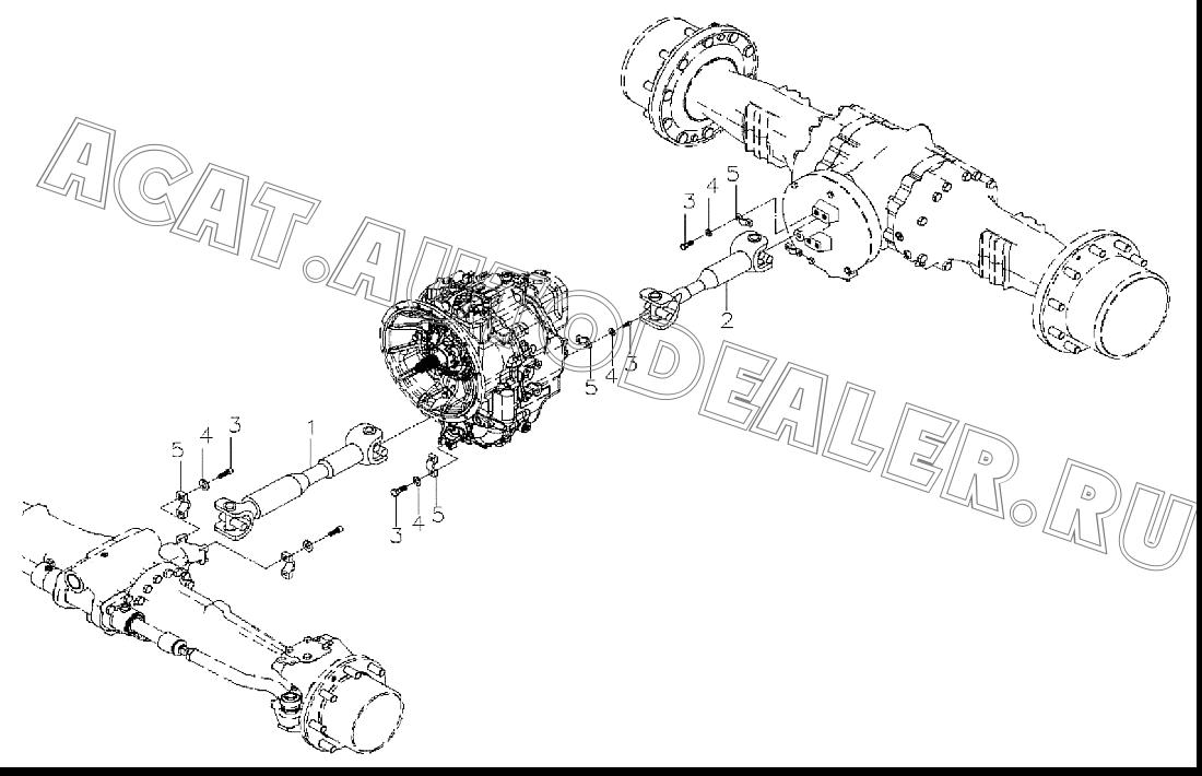 Передний вал C77B45 для Mitsuber MLE88S