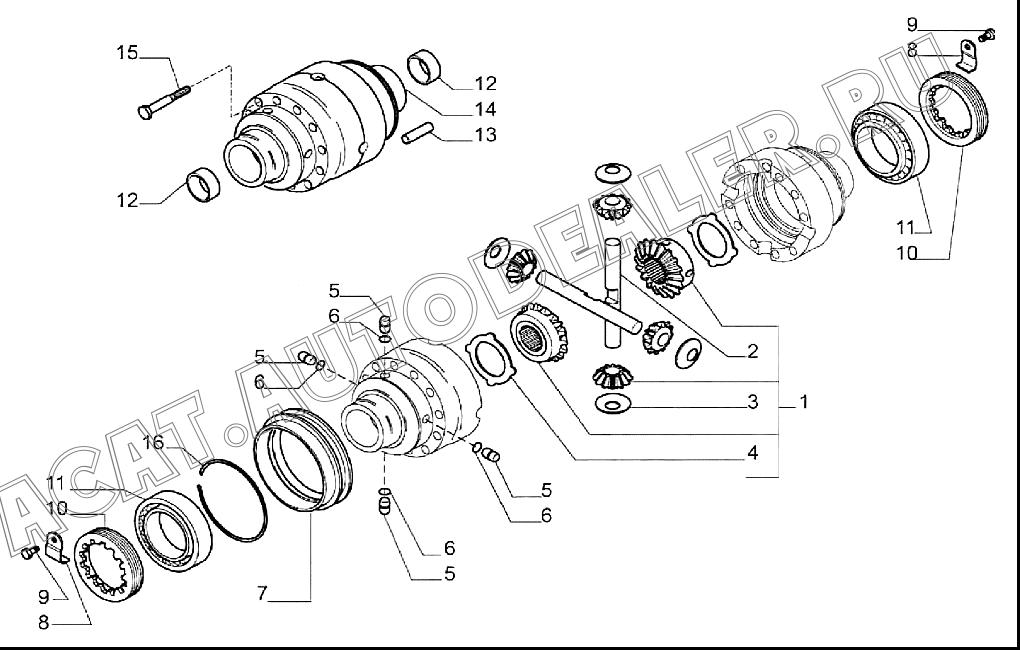 Дифференциал в сборе C77AK11 для Mitsuber MLE88S