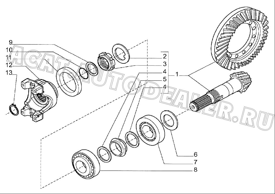 Коническая зубчатая передача C77AJ88 для Mitsuber MLE88S