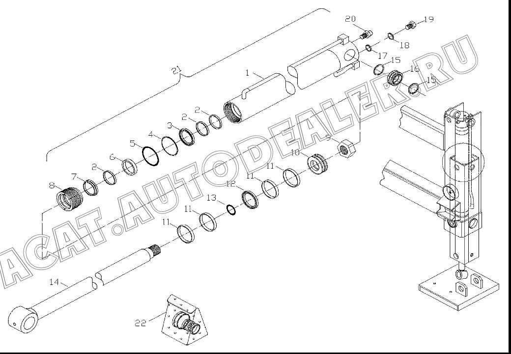 Трубопровод цилиндра в сборе C72A36 для Mitsuber MLE88S