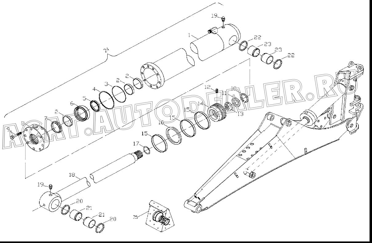 Цилиндр трубки в сборе C74B16 для Mitsuber MLE88S