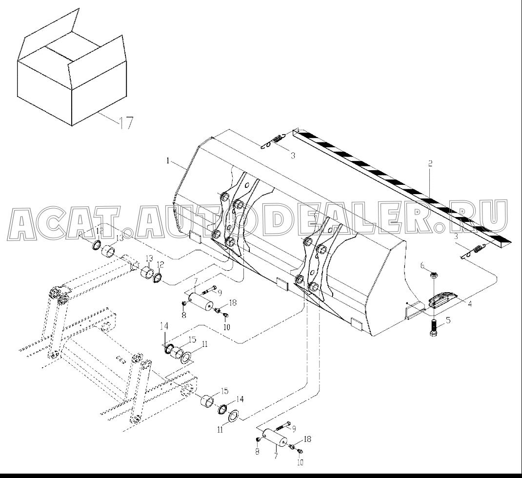 Стандартный передний ковш C02B51 для Mitsuber MLE88S