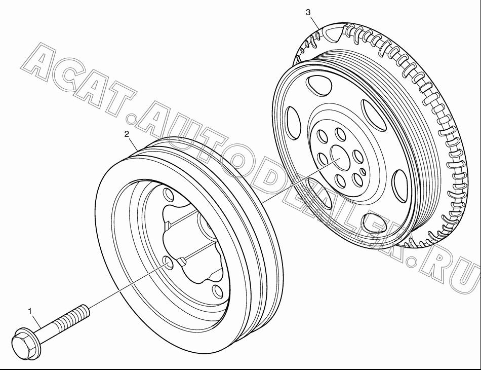 PULLEY;CRANKSHAFT K9007092 для Doosan DL160