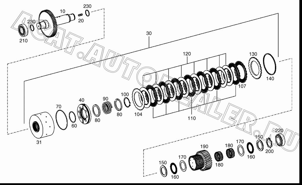 DISC;I.CLUTCH K9004332 для Doosan DL160