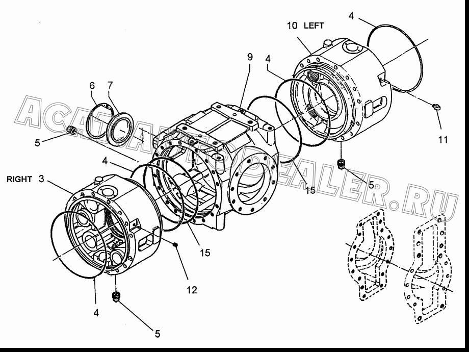 COVER;INTERMEDIATE 2.430-00445 для Doosan DL160