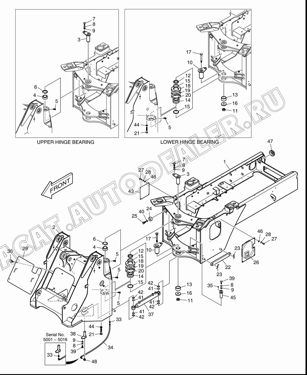 CYLINDER;STEERING 4440-6480C для Doosan DL160