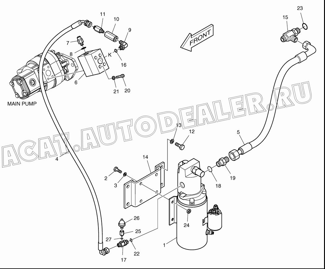 HOSE-750L DS2021168 для Doosan DL160