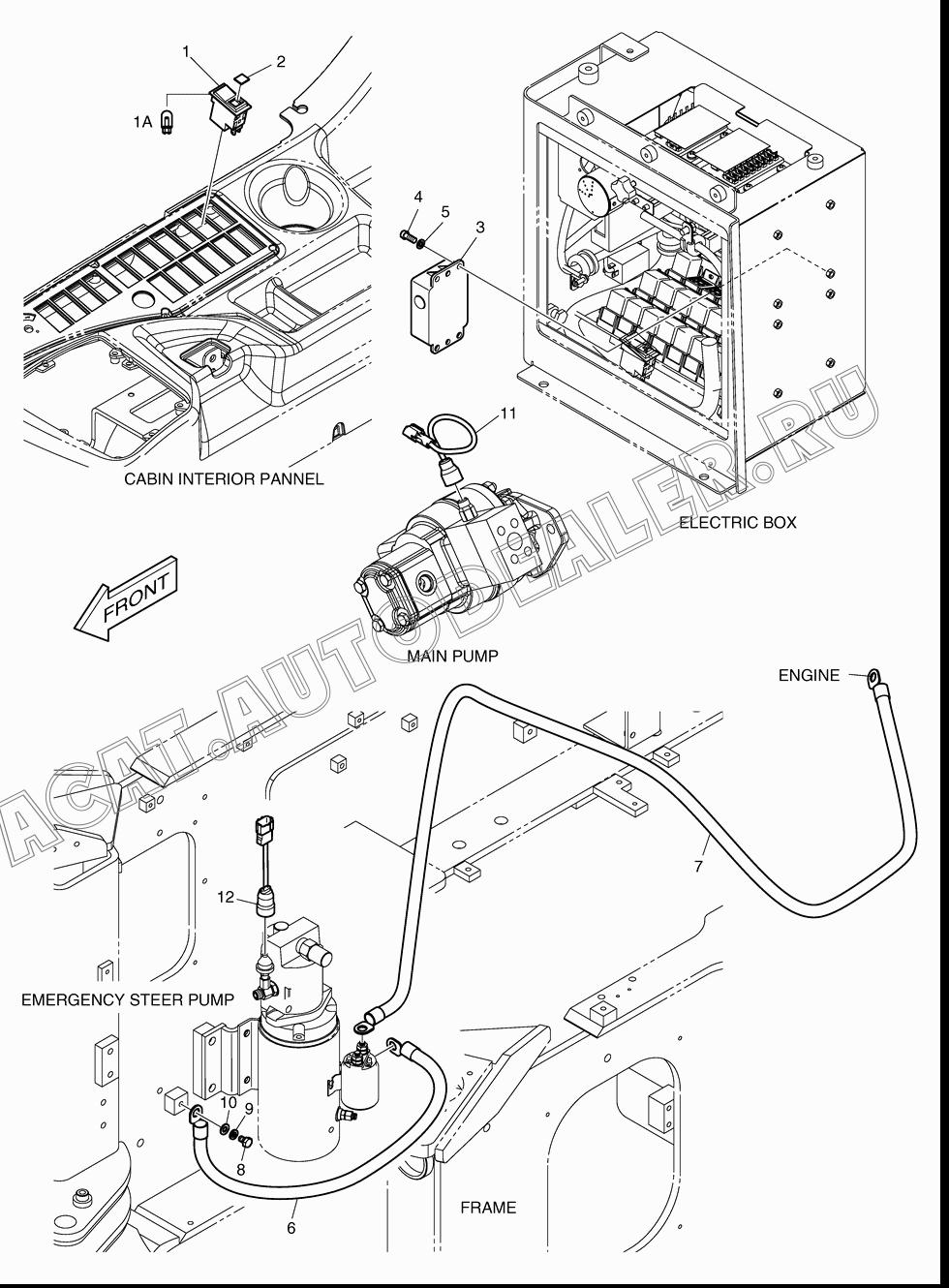 INSERT;EMG STEERING 2190-2036D21 для Doosan DL160