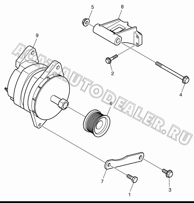 PULLEY;ALTERNATOR K9007037 для Doosan DL160