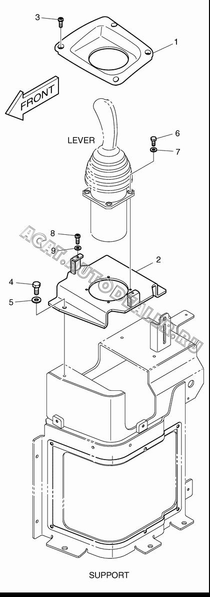 COVER;LEVER K1006103A для Doosan DL160