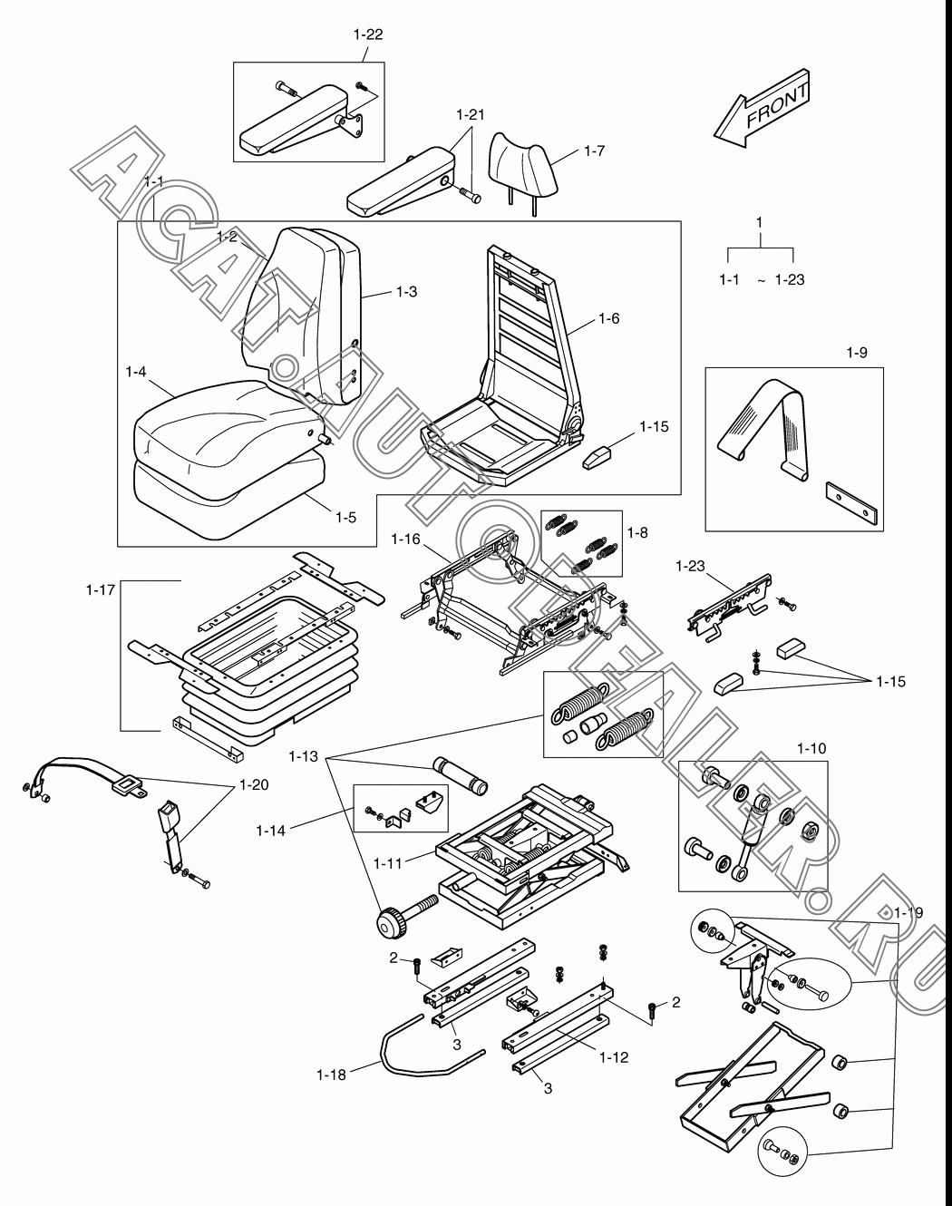 FORE & AFT ADJUSTER 2.195-00020 для Doosan DL160