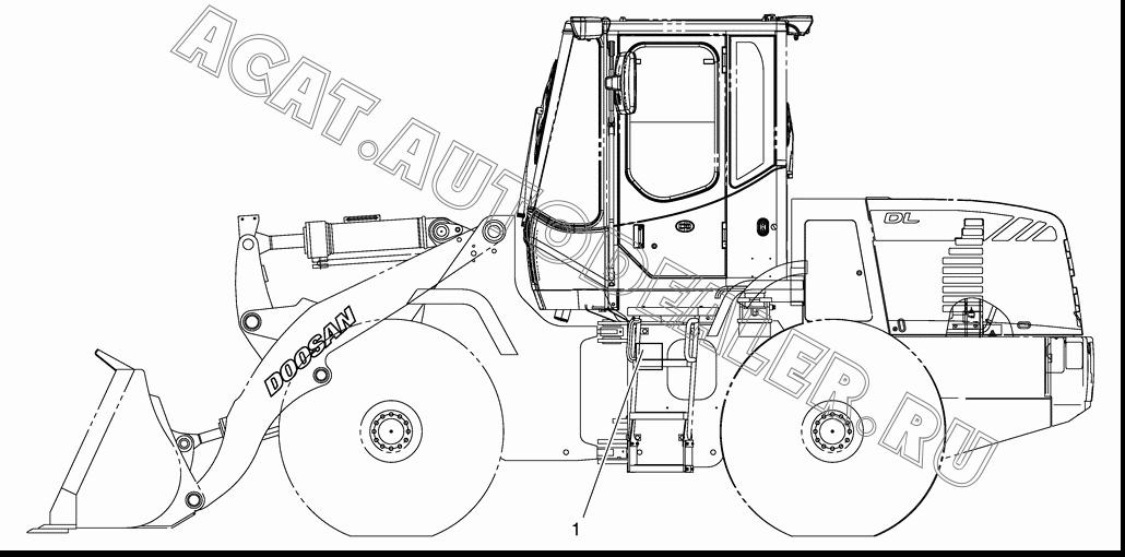 DECAL K1045860 для Doosan DL160