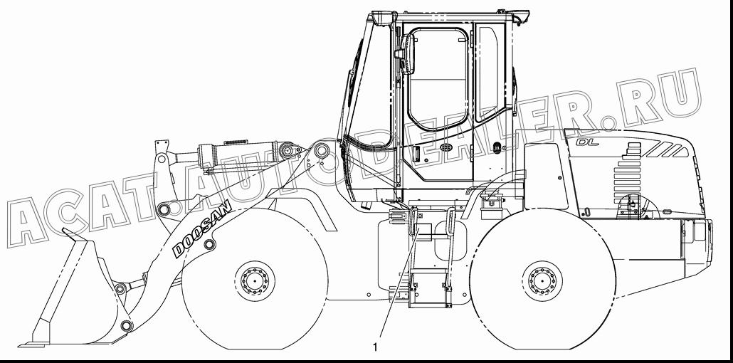 DECAL K1049525 для Doosan DL160