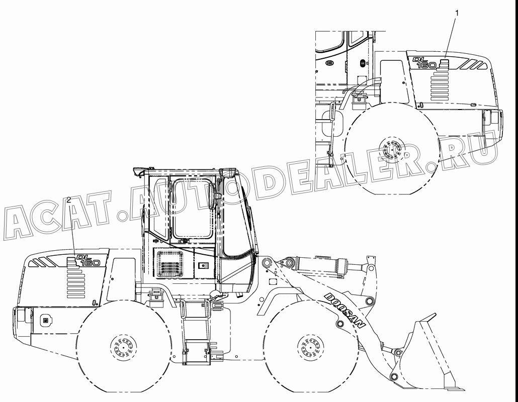 PLATE;NAME K1049338A для Doosan DL160