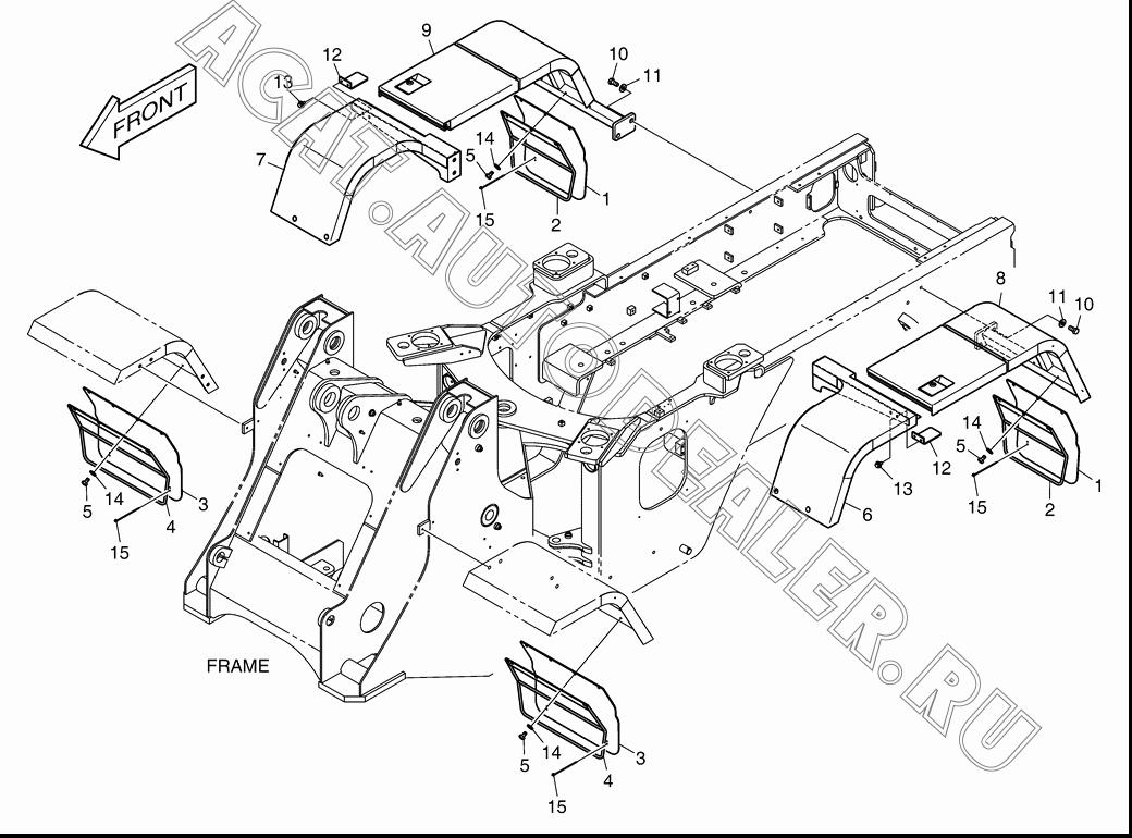 FENDER;REAR(R.H) 621-01794C для Doosan DL160