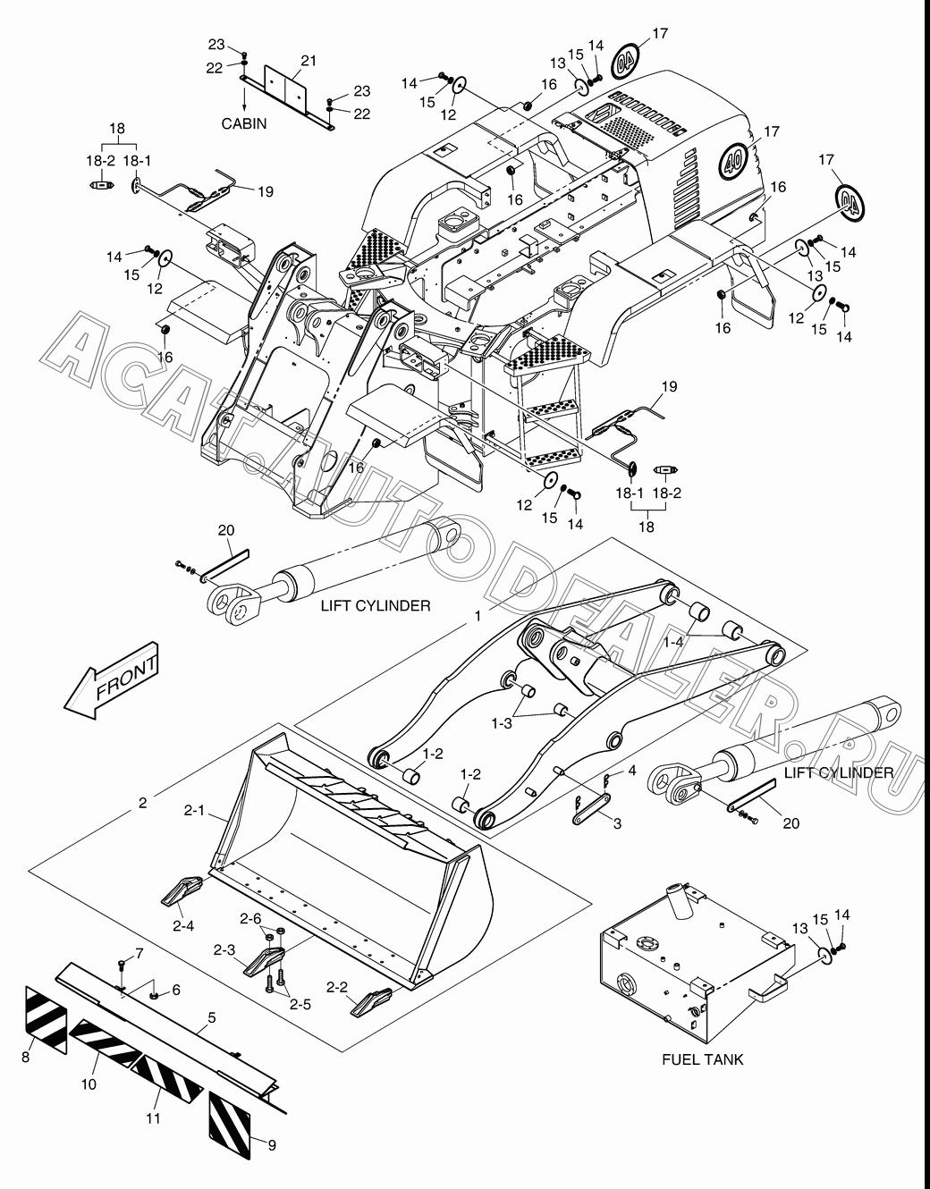 ARM; LOADER SUB ASS`Y 701-00566 для Doosan DL160