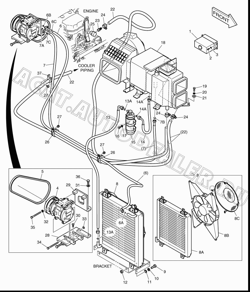 CONTROLLER;AIR CON. K1010519 для Doosan DL160