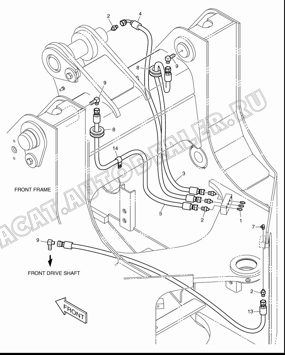 HOSE PF1/4-1020L 2184-1046D49 для Doosan DL160