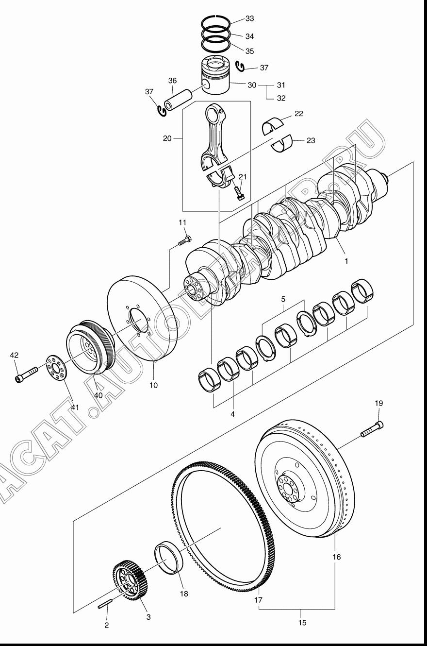 FLYWHEEL ASS'Y 65.02301-5152 для Doosan DL200