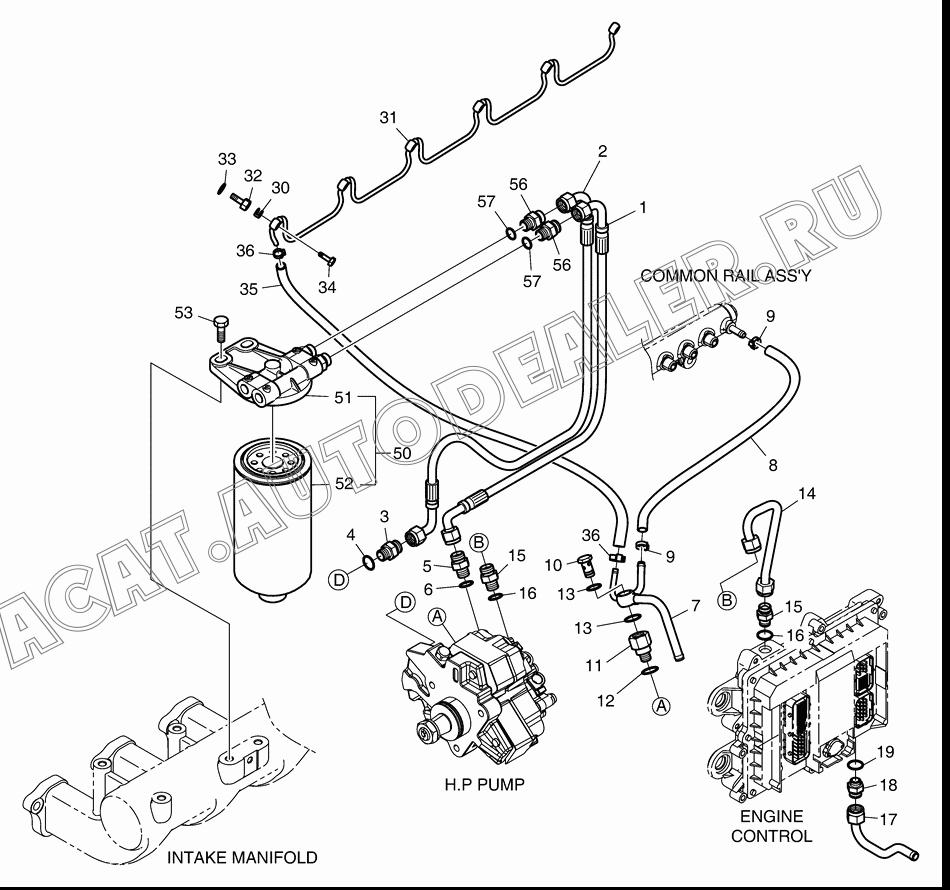 HOSE;FUEL 65.96340-5081 для Doosan DL200