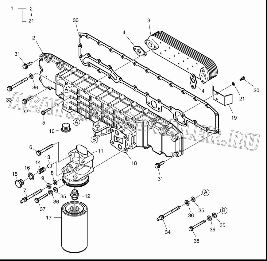 OIL COOLER ASS'Y 65.05500-6014 для Doosan DL200