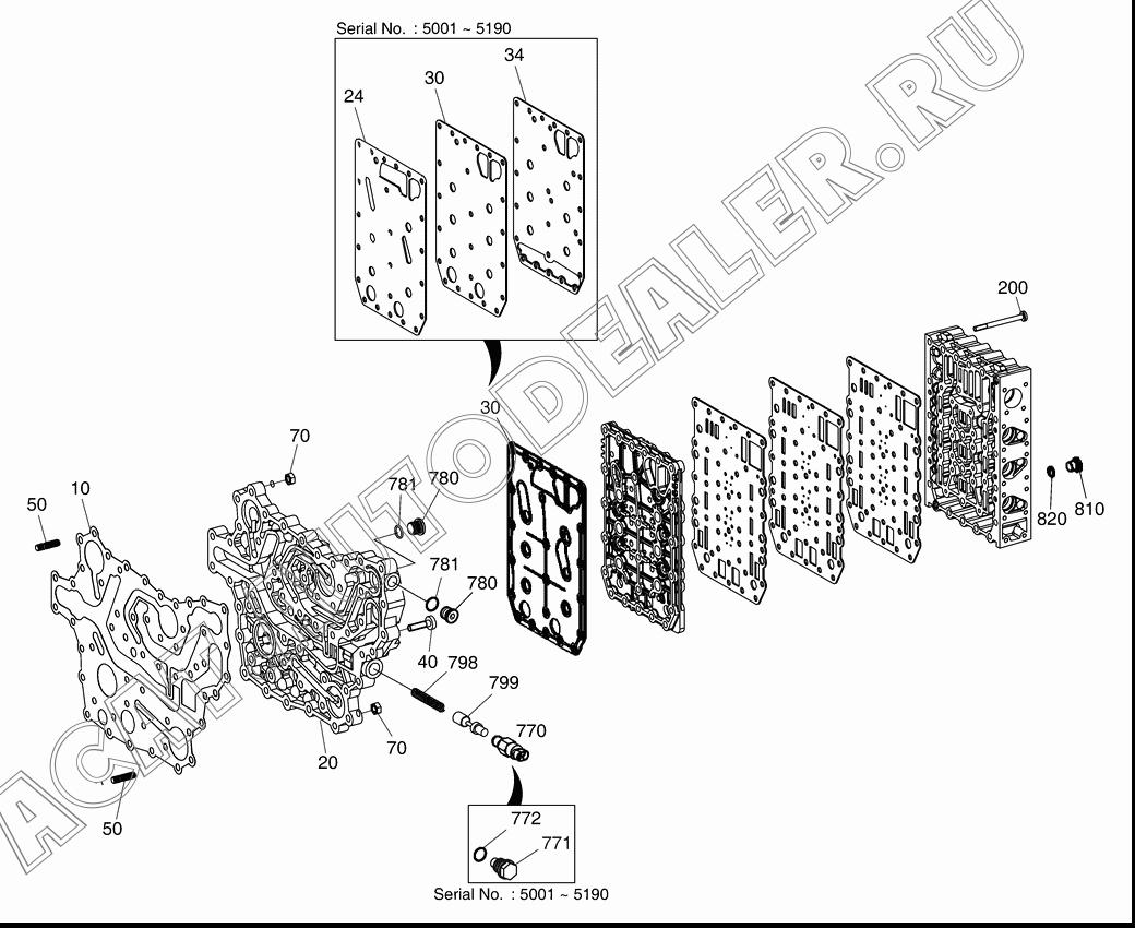 GASKET 1.180-00003 для Doosan DL200