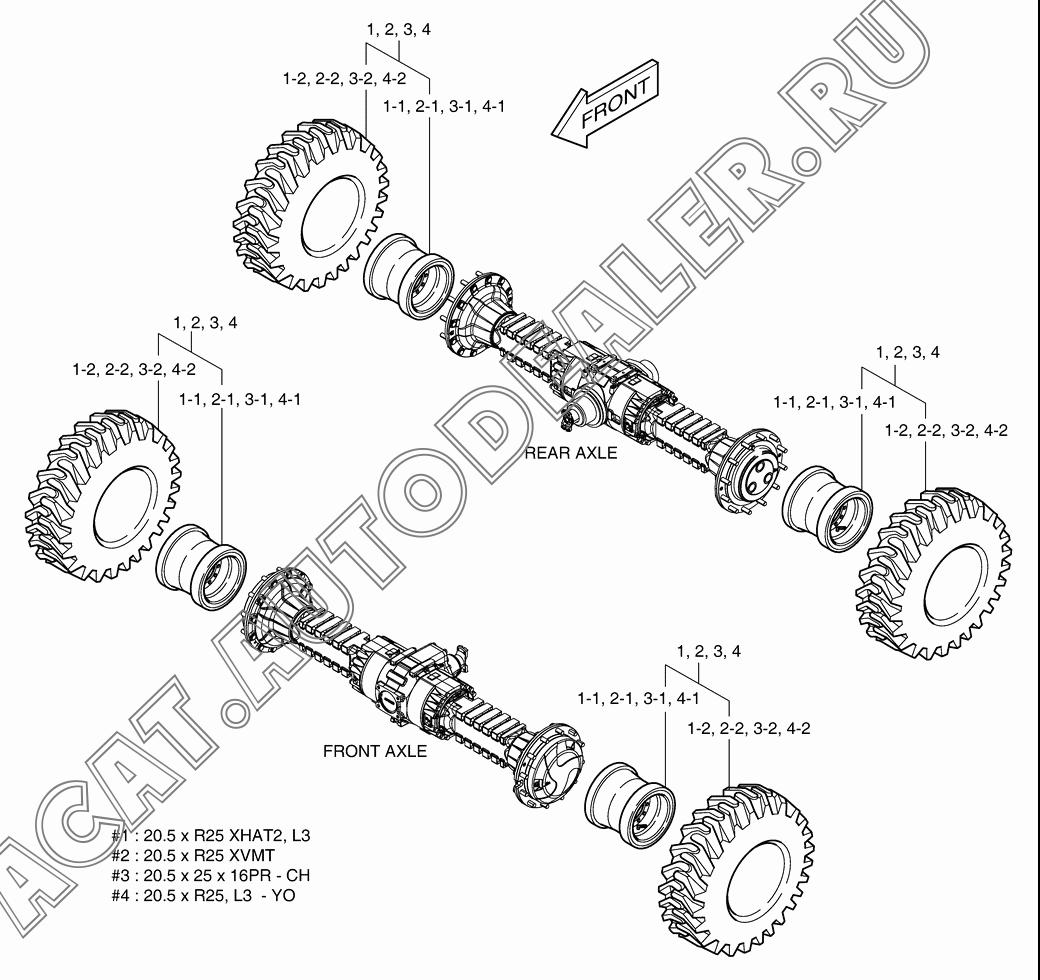 TIRE 20.5-25-XHA(L3) 4276-9052 для Doosan DL200