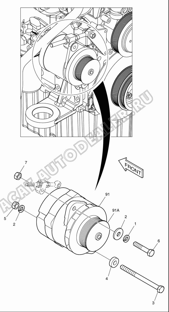 ALTERNATOR K1024097A для Doosan DL200