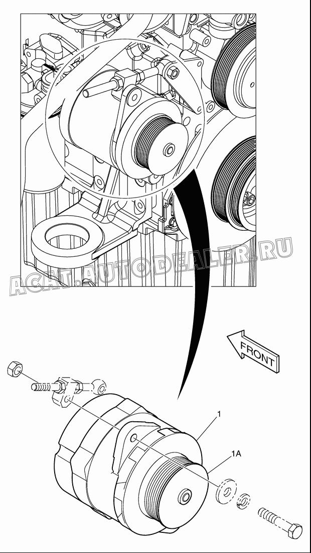 ALTERNATOR 80A K1024099 для Doosan DL200