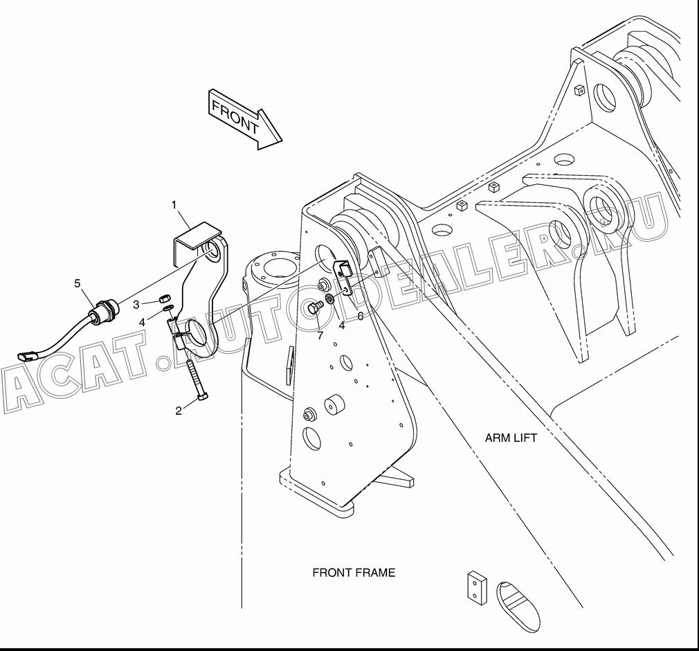 BRACKET 195-02348A для Doosan DL200