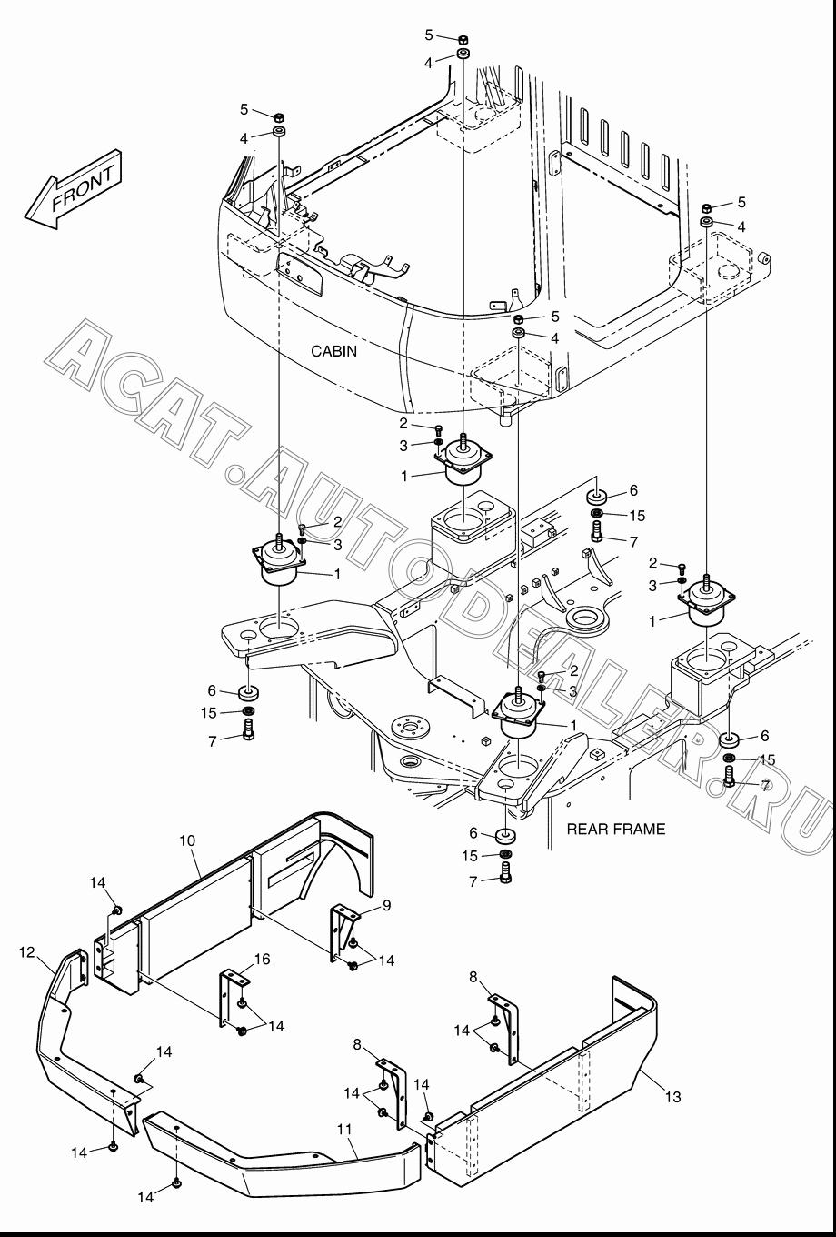 COVER K1025575A для Doosan DL200