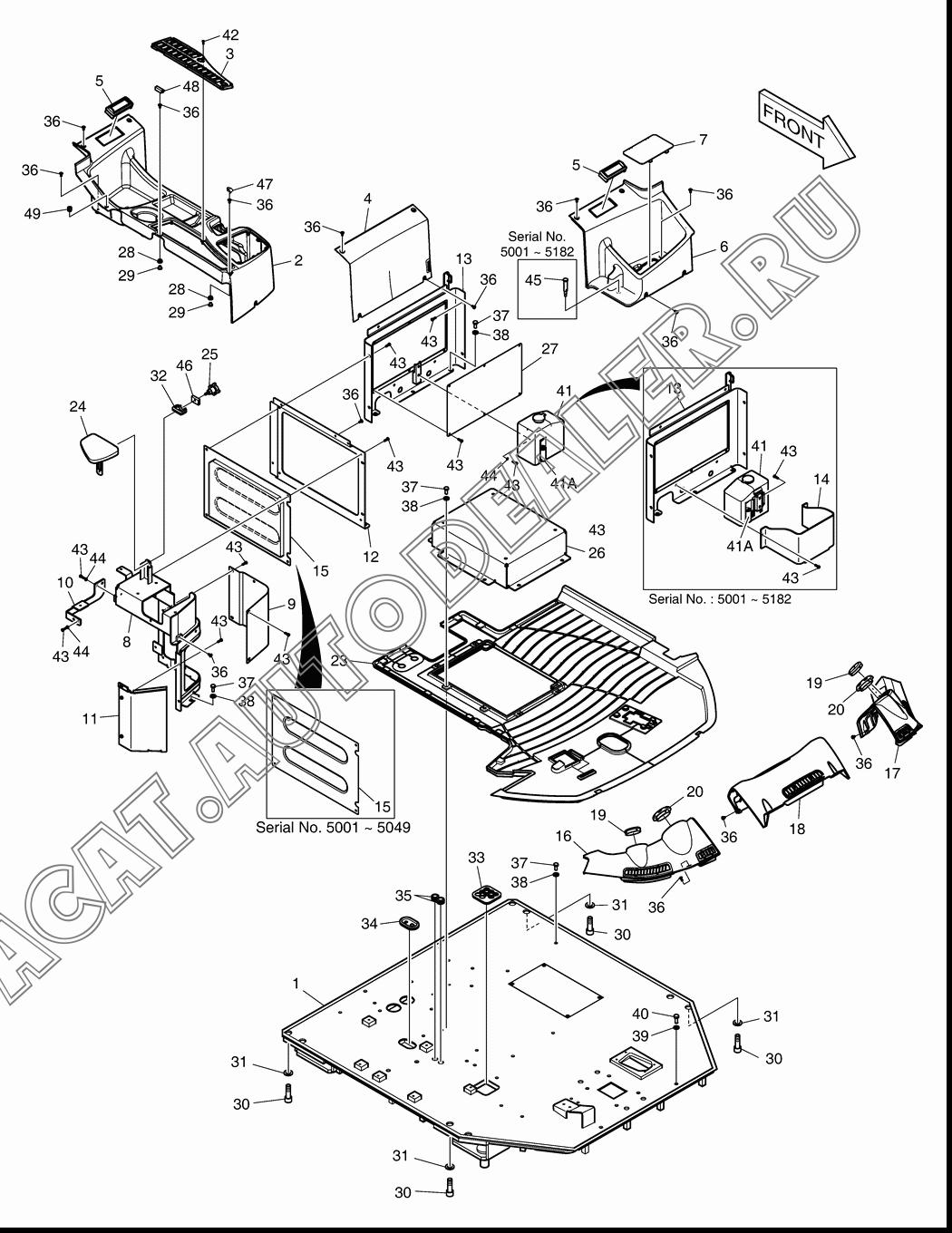 PLATE;FLOOR K1016712A для Doosan DL200