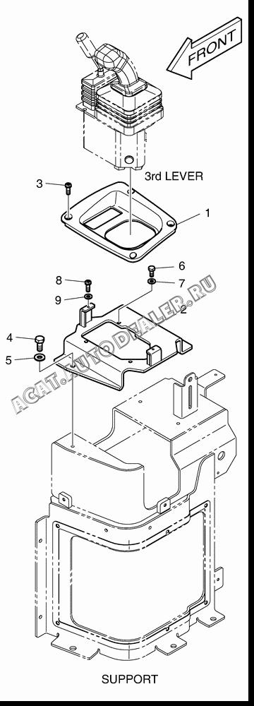 COVER;LEVER K1006098 для Doosan DL200